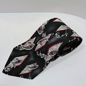 The American Edition Men's Neck Tied Black Multicolor Paisley 100% Polyester USA